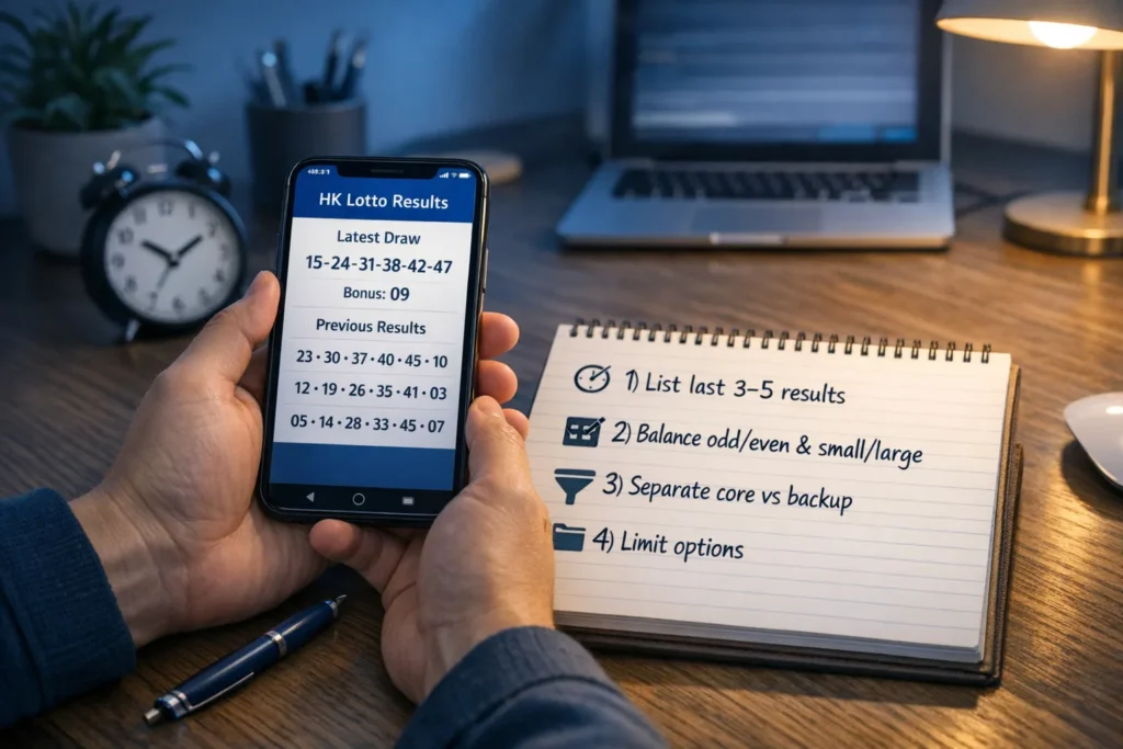 List key numbers from the last 3–5 results